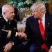 TRUMP AND MCMASTER - National Insight News Donald Trump congratulating  Mcmaster. photocredit. THE GUARDIAN.COM