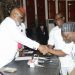 18359454_10155051054545469_5947068332771974660_o - National Insight News Ondo State governor, Mr Oluwarotimi Akeredolu, SAN, receiving the two lawmakers of the state House of Assembly, Hon Olugbenga Araoyinbo (Majority Leader) and Hon Malachi Comer, to the APC fold, yesterday, at Governor's Office, Akure, shortly after their defection from the PDP