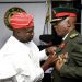 Ambode-Nigerian-Legion - National Insight News Governor Akinwumi Ambode decorating  the Chairman of the Nigerian Legion, Lagos State Council, retired Col. Fola Akande