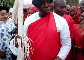 Otunba Gani Adams coming out of the 3 days seclusion in Oyo