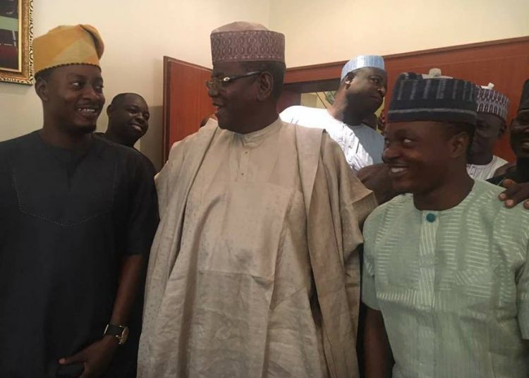 curency - National Insight News Taye Akande Adebisi, currency with Ex.Gov Sule Lamido and a Presidential Aspirant with the scion of Adebisi dynasty and Oyo House of Assembly aspirant Comrade Yusuf Adebisi during a courtesy call to Lamido in Kano