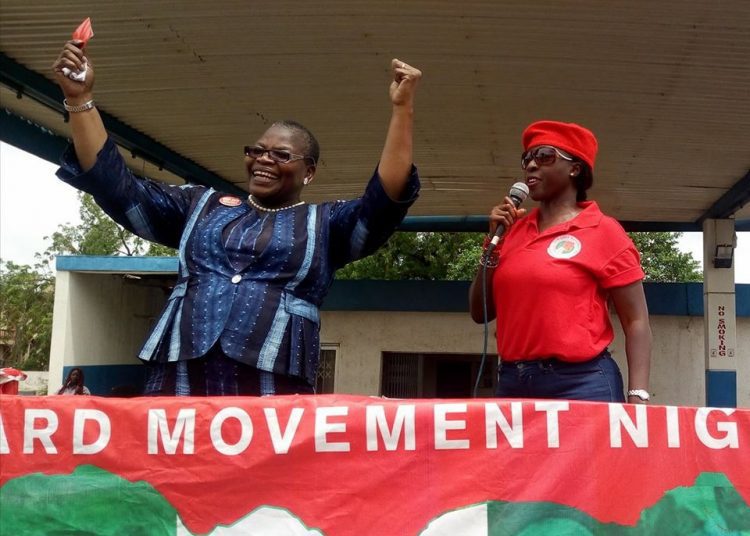 red card - National Insight News Dr Oby Ezekwezili  and a the member group in Ibadan during the launch of South West