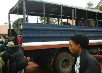 Youth Corp Members, leaving Barkin Ladi