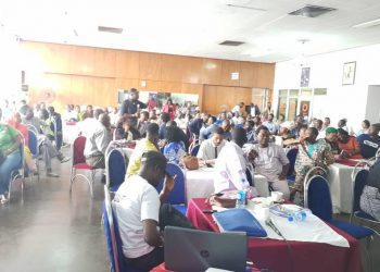 Cross section of the participants at the training