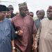 IMG-20180925-WA0014 - National Insight News Otunba Gbenga Daniel, former Governor of Ogun state, Engineer Seyi Makinde, PDP Gubernatorial aspirant in Oyo state and Atiku Abubakar ,PDP presidential aspirant at the Airport in Ibadan before Atiku' s departure to Osogbo