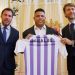Ronaldo-with-Real-Valladolid-chiefs-today- - National Insight News Ronaldo, middle, with Real Valladolid chiefs today
