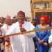 road flag off - National Insight News L-R :The Oluyin of Iyin Ekiti HRM, Oba Ademola Ajakaye; the Ewi of Ado-Ekiti, HRM Oba Rufus Aladesanmi III; Ekiti state Governor Dr Kayode Fayemi; his wife, Erelu Bisi Fayemi; and Chairman Ekiti State Council of traditional rulers, HRM Oba Michael Ademola Ademolaju; at the flag-off of the new Ado-Iyin road as part of activities marking the first 100 days in office of Governor Fayemi in Ado-Ekiti.....  On Thursday