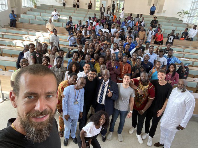 Twitter boss Jack dorsey atUNILAG