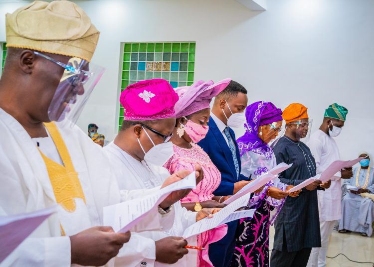 ekiti commissioners 02 - National Insight News You must deliver.Fayemi tells new aides