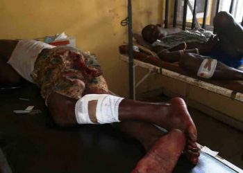 Some of he victims receiving  treatments