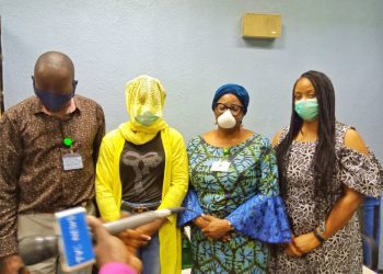 Hon Sadipe,  Adunni Nafisat Oseni and a member of her family