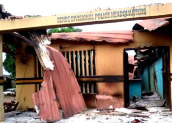 Burnt station in Abia