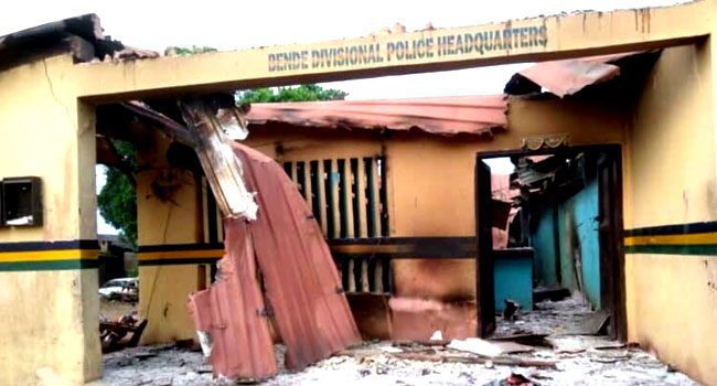 Abia-Police-Station - National Insight News Burnt station in Abia