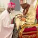 obasanjo - National Insight News Former President Olusegun Obasanjo knelt down before the new Olu of Warr