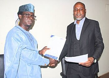 The head of HR Ufitfly, Adetuji Ademola (right) and Dr.Tunji Asaolu of PANACCTI.