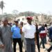 - National Insight News Oyo State Governor, Seyi Makinde (right) ; Oyo State Commissioner of Police, CP Adebola Hamzat and others during the governor's visit to the explosion scene in Ibadan. PHOTO: Oyo Gov's Media Unit.
