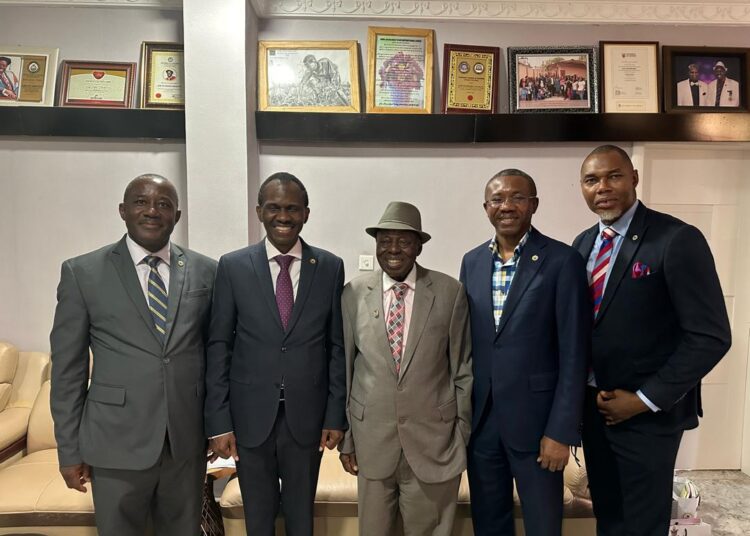 IMG-20240523-WA0001 - National Insight News L-R Engr OLUSOJI Sangobiyi, Project Evaluation Manager, Odu’a outgoing GMD, Mr Adewale Raji, Aare Afe Babalola, In- coming GMD, Mr Abdulrahman Yinusa and Mr Victor Ayetoro, Head Branding & Communications