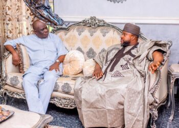 Alhaji Babatunde Ologburo with Dr Dare Akande, proprietor American Polytechnic of Nigeria