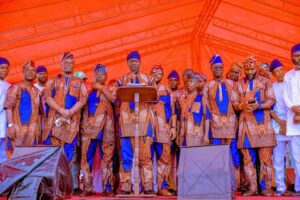 Hon Agboworin presenting his speech - National Insight News