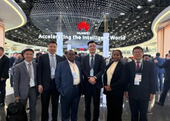 Director-General of the Nigeria-China Strategic Partnership (NCSP), Joseph Tegbe and others at Huwei Technology Centre