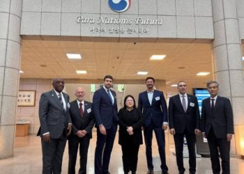 Photo News.

Senator Yunus Akintunde on the far left with other parliamentarians  on the Korea Foundation Tour program recently held in Seoul, South Korea, including Senator Ivan Alberto Flores Garcia from the Senate of the Republic of Chile, Edin Darlek, the Deputy Speaker of the National Assembly of the Federal Republic of Serbia, Martin Ivan Yeza, National Congressman at the  Chamber of Deputies of Argentina, Ahmed Ezzat Manna, Secretary General of Egypt House of Representatives . In the middle is Professor Sung Jisun and on the far right is Professor Ban Kii Joo both renowned experts on Security and Defence .