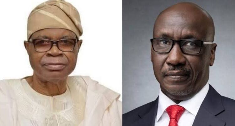 images 35 - National Insight News Cropped image of Chief Pious Akinselure and Mele Kyari