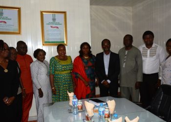 The Acting Director General, Nigerian Tourism Development Corporation  (NTDC),  Mrs. Mariel Rae-Omoh (6th Left); President , Federation of Tourism Associations of Nigeria (FTAN), Mr Tomi Akingbogun (7th Left)  the Management team of both NTDC and FTAN during a courtesy visit by FTAN to the Acting Director General to seek collaboration and partnership on tourism development held at the Corporate Headquarters  of the Corporation in Abuja recently.