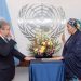 Antonio Guterres, Secretary-General of the UN, administered the oath on Mohammed. Photo credit, NUJ Europe