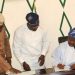 L-R: Oyo State Attorney-General and Commissioner for Justice, Mr. Seun Abimbola; Speaker of the House of Assembly, Hon. Michael Adeyemo; and the Governor, Senator Abiola Ajimobi, at the signing of anti-land grabbing bill into law, at the Executive Council Chamber, Governor's Office, Ibadan... on Friday. Photo: Governor's Office