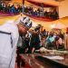 Governor Ajimobi bowing down for the house during budget presentation