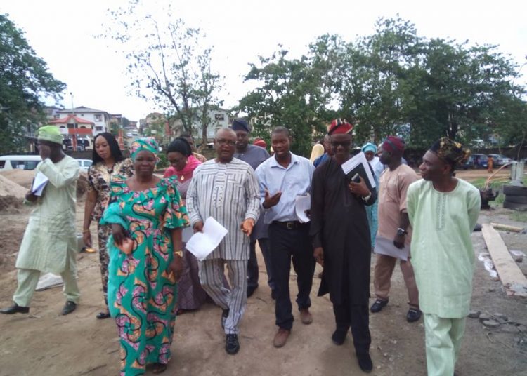 Morohunkola Thomas and other member of the task force during inspection of projects in  Ibadan.