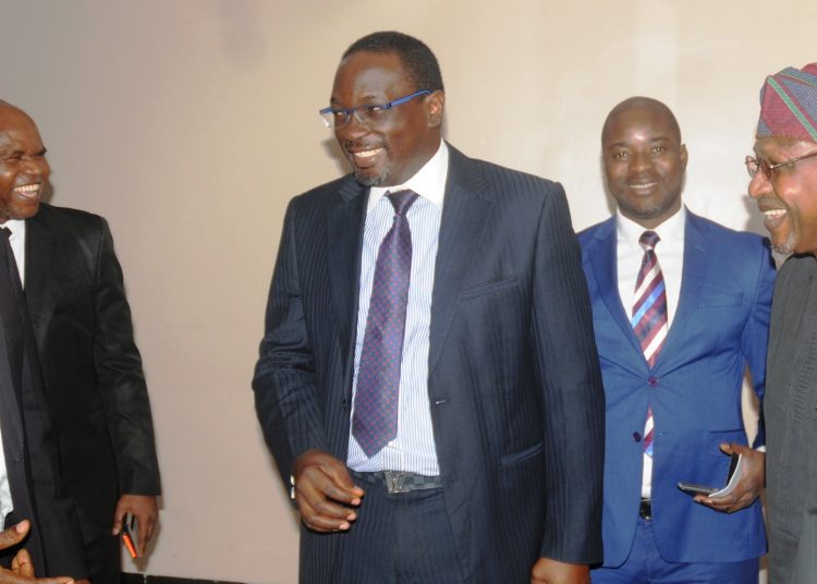 from left: Justice of Federal High Court Lagos, Justice Hassan Musllin; Anthony General Oyo State, Mr Seun Abimbola;  Representative of National Prosecution Coordinating Committee, Mr Kehinde Oginni; Member, Presidential Advisory Committee Against Corruption(PACAC), Prof Femi Odekunle; at a Capacity building on drafting charges for State Prosecutors in South West, in Ibadan on Tuesday(30/5/17)
