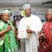 Ataoja of Osogbo, Oba Jimoh Oyetunji Laaroye 11  presenting certificate to Otunba Gani Adams as the Agbaakin of Osogboland  today