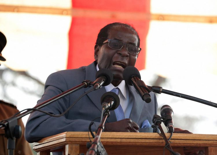 Zimbabwean President Robert Mugabe speaks at a rally in Harare on July 27, 2016.