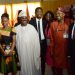 Governor Abiola Ajimobi of Oyo State (third left) with the best 2017 WASSCE female best student, Miss Irabor Isabele Gelegu (second left), her mum, Mrs Elizabeth Irabor (left), the best 2017 male student, Master Oluwatoni Adekunle (middle) his father and mother, Professor and Mrs Segun Adekunle and a senior pastor at Oritamefa Baptist Church, Rev. Dr Remi Awopegba at the launch of Oyo Education Trust Fund where the two students were honoured by the Oyo State Government.
