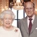 Britain's Queen Elizabeth and Prince Philip pose for a photograph in the White Drawing Room at Windsor Castle, England in this handout photo issued Nov. 18, 2017, in celebration of their platinum wedding anniversary Nov. 20, 2017.