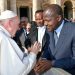 Speaker of the House of Representatives, Rt. Hon. Yakubu Dogara, exchanging pleasantries with His Holiness, Pope Francis, at Saint Peters Square, Vatican, Rome when the Speaker met with the Pontiff. Picture: Speaker's Media Office.