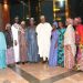 Presiden Buhari with all the abductees , hat were freed recetly, phooto  credit NAN