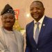 L-R: Oyo State Governor, Senator Abiola Ajimobi; and Executive Commissioner, Stakeholders' Management, Nigerian Communications Commission, Mr. Sunday Dare, during his visit to the governor, in his office, in Ibadan... on Tuesday. Photo: Governor's Office