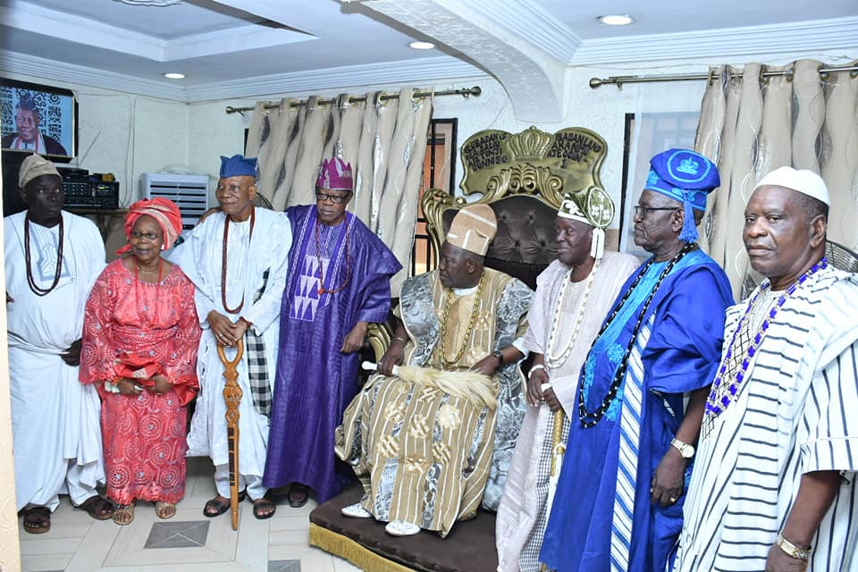 Olubadan of Ibadan with some of the obas