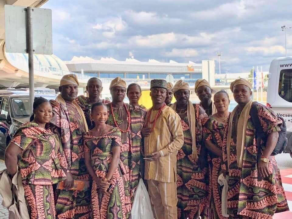 Ambassador Wale Ojo Lanre, Director General, Ekiti state council for Arts and Culture, with some of the team in  Budapest