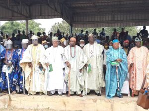 cross section of traditional rulers at the event