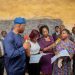 Oyo state Governor Engn Seyi Makinde, and Commissioner for Education Barrister Sunkanmi Olaleye  with some some teachers during a visit to schools in Ibadan