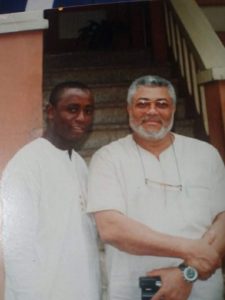 Mr Rawlings with Publisher of National Insight in 2006 in Ghana