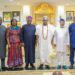 L-R: Mr Yemi Ejidiran, CEO/Managing Director, Wemabod Estate Limited, a subsidiary of OICL, Mrs Folusho Olaniyan, OICL Director, Dr Segun Aina, OFR, OICL Group Chairman, His Royal Majesty, the Oniru of Iruland, Oba Abdulwasiu Omogbolahan Lawal, Dr Tola Kasali, OICL Director and  Mr Olugbolahan Mark- George,  Executive Director, OICL during OICL team visit to the Oniru's Palace.