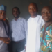 From left: Chairman NUJ Oyo State Council, Mr Ademola Babalola congratulating the Newly elected Chairman, NUJ Correspondent's Chapel Oyo State, Mr. Seye Ojo; Vice Chairman, Mr Jeremiah Oke; and Secretary, Mr Dare Adeogodiran at the Inauguration of the new Executive in Ibadan on Tuesday (26/10/2021)