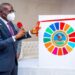 : Lagos State Governor, Mr. Babajide Sanwo-Olu unveils the Lagos Deal Book during the third Lagos SDGs Investors Roundtable at the Civic Centre, Victoria Island, on Thursday, November 18, 2021