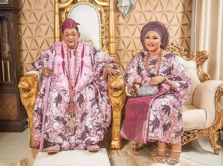 Queen Damilola Adeyemi and Alaafin of Oyo oba Lamidi Olayiwola