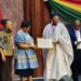 Professor Ajiboye, receiving award at 2022 AFTRA Roundable from South Africa's Minister of Education, Ms Angelina Matsie Motshekga
