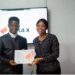 Pic 1. Oludayo Olusoga (Executive Director, BetaX) and Adenike Taiwo, a graduate from the Product Design program.